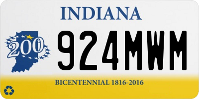 IN license plate 924MWM