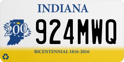 IN license plate 924MWQ