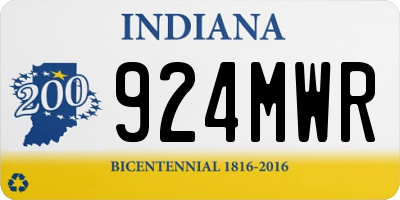 IN license plate 924MWR