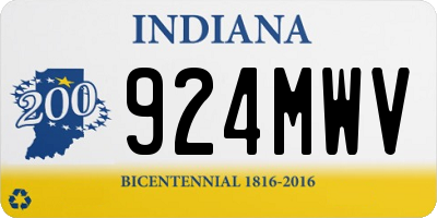 IN license plate 924MWV