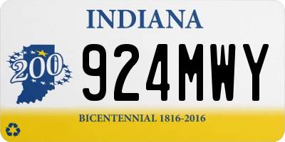 IN license plate 924MWY