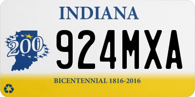 IN license plate 924MXA