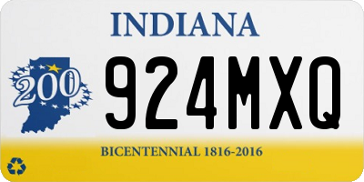 IN license plate 924MXQ