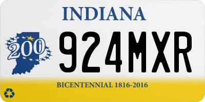 IN license plate 924MXR