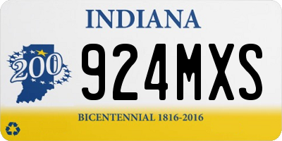IN license plate 924MXS