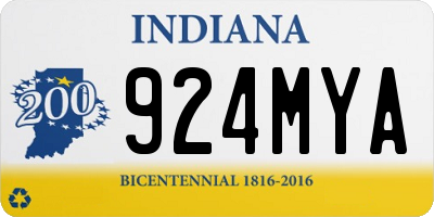 IN license plate 924MYA