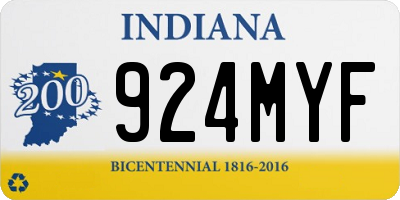 IN license plate 924MYF