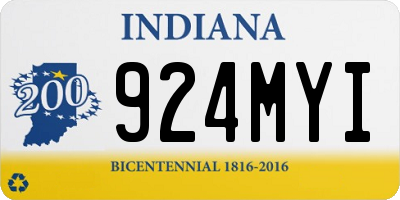 IN license plate 924MYI