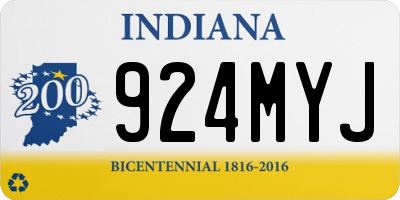 IN license plate 924MYJ