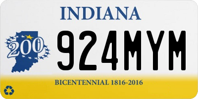 IN license plate 924MYM