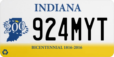 IN license plate 924MYT