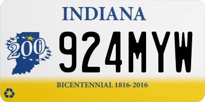 IN license plate 924MYW