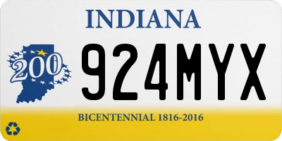 IN license plate 924MYX