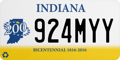 IN license plate 924MYY