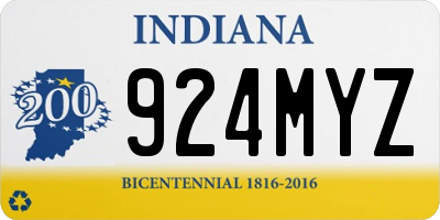 IN license plate 924MYZ