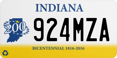 IN license plate 924MZA