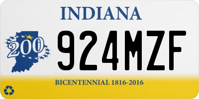 IN license plate 924MZF
