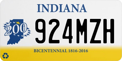 IN license plate 924MZH