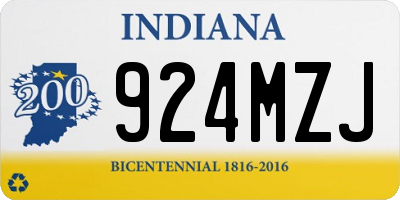 IN license plate 924MZJ