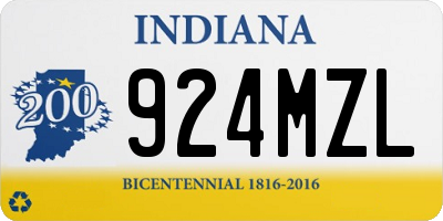 IN license plate 924MZL