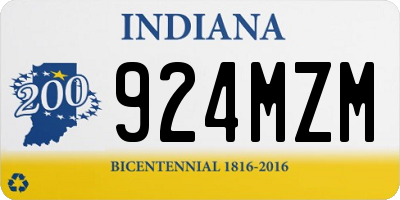 IN license plate 924MZM