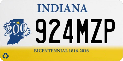 IN license plate 924MZP