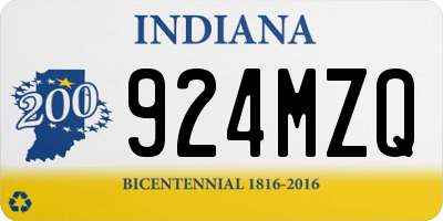 IN license plate 924MZQ