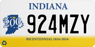 IN license plate 924MZY