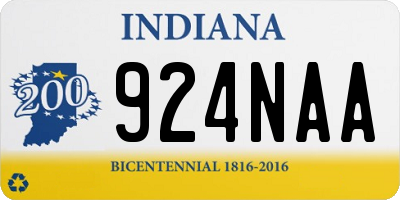 IN license plate 924NAA