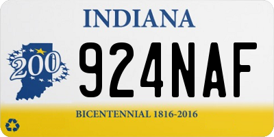 IN license plate 924NAF