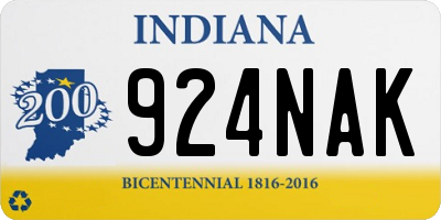IN license plate 924NAK
