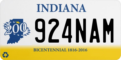 IN license plate 924NAM