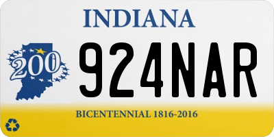 IN license plate 924NAR