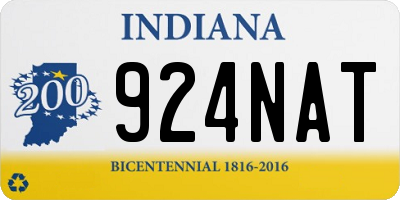 IN license plate 924NAT