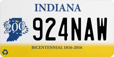 IN license plate 924NAW