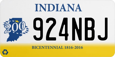 IN license plate 924NBJ