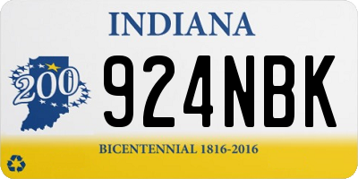 IN license plate 924NBK