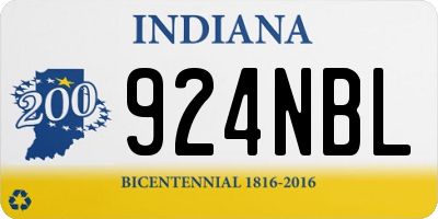 IN license plate 924NBL