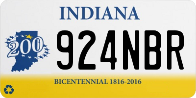 IN license plate 924NBR