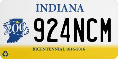 IN license plate 924NCM