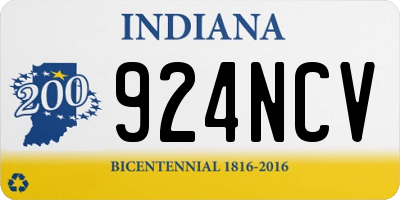 IN license plate 924NCV
