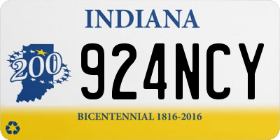 IN license plate 924NCY