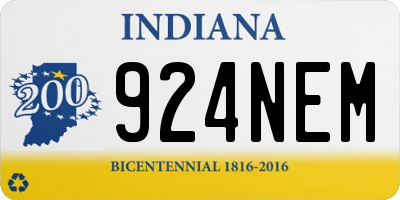 IN license plate 924NEM