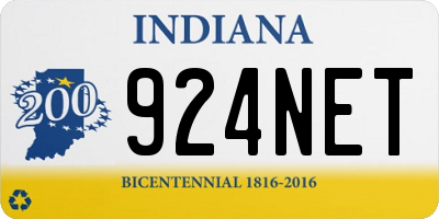 IN license plate 924NET