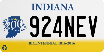 IN license plate 924NEV