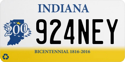 IN license plate 924NEY