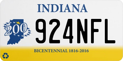 IN license plate 924NFL