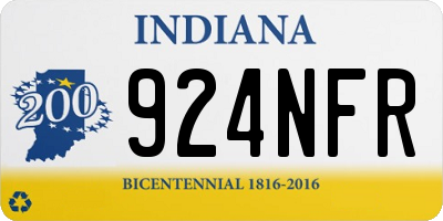 IN license plate 924NFR