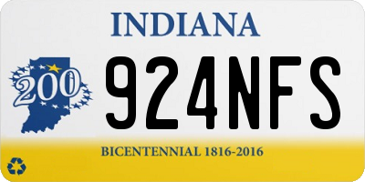IN license plate 924NFS