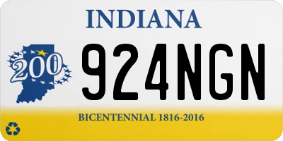 IN license plate 924NGN
